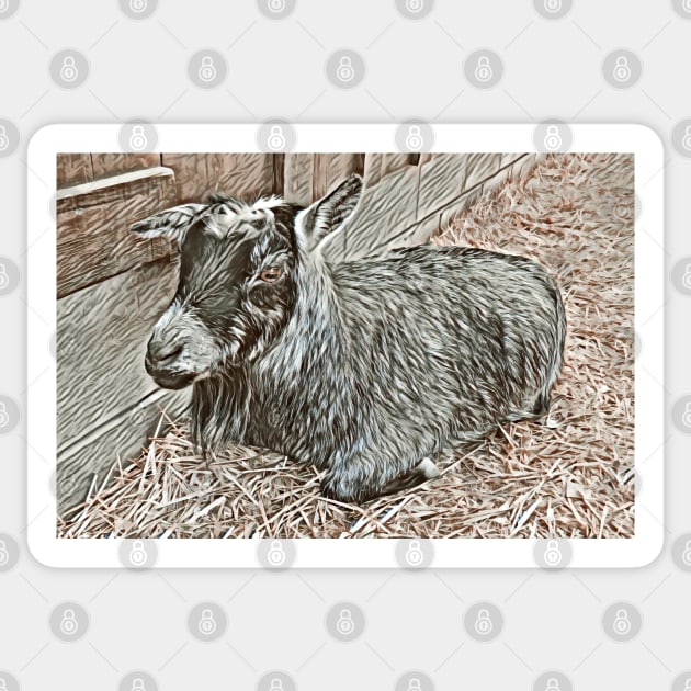 Goat No.1B Sticker by MaryLinH